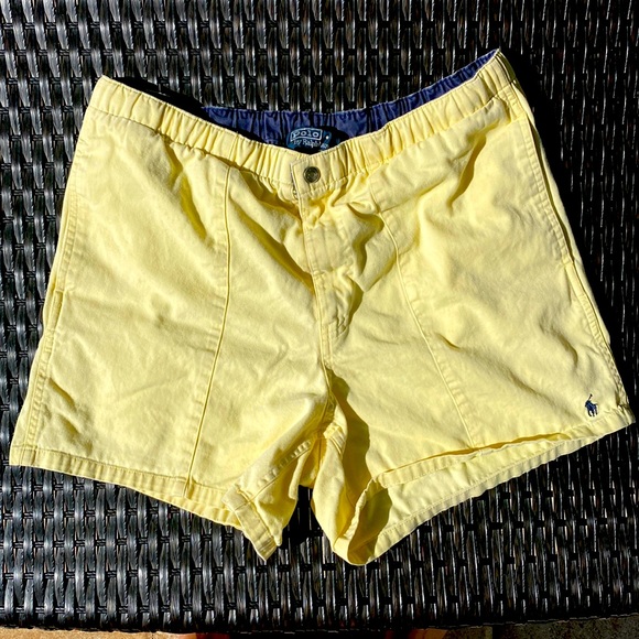 Hot boy summer Polo by Ralph Lauren yellow mens size small yellow shorts - Picture 1 of 6
